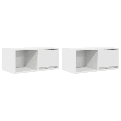móveis de TV - Armários TV 2 pcs 60x31x25,5 cm deriv. madeira branco