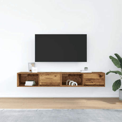 móveis de TV - Armários TV 2pcs 80x31x25,5cm deriv. madeira madeira velha