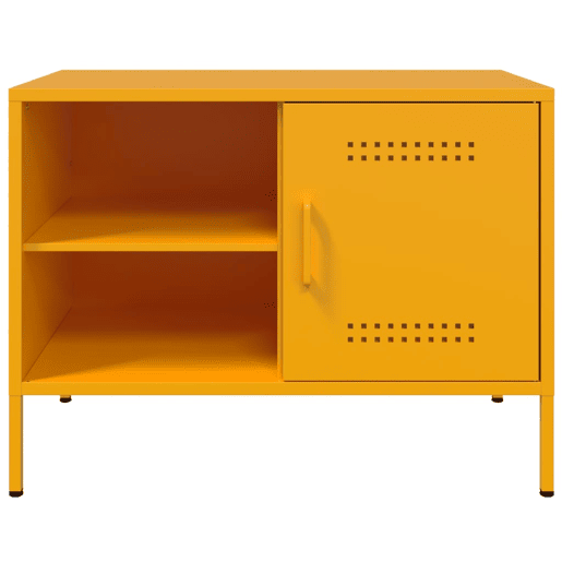 móveis de TV - Armários TV 2 pcs 68x39x50,5 cm aço amarelo mostarda