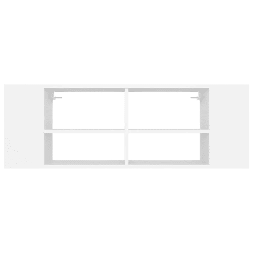 Armário de parede para TV - Módulos de TV 102x35x35 cm derivados madeira branco