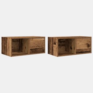 Móveis TV - Armários de TV 2 peças madeira velha 60x31x25,5cm madeira trabalhada