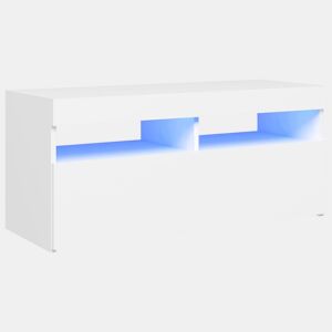 Móvel de TV - Modulo de TV - Armário de TV com luzes LED 90x35x40 cm branco