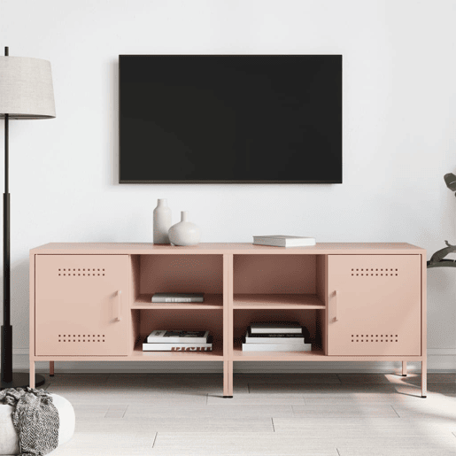 móveis de TV - Armários TV 2 pcs 68x39x50,5 cm aço rosa