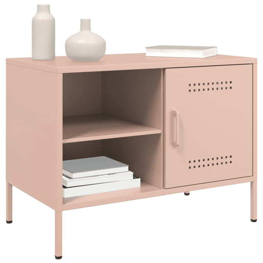 móveis de TV - Armários TV 2 pcs 68x39x50,5 cm aço rosa