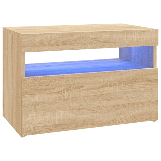 Móvel de TV - Modulo de TV - Armário de TV com luzes LED 60x35x40 cm carvalho sonoma