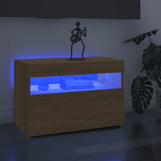 Móvel de TV - Modulo de TV - Armário de TV com luzes LED 60x35x40 cm carvalho sonoma