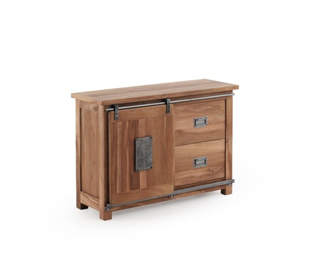 Comoda de madera maciza de acacia reciclada