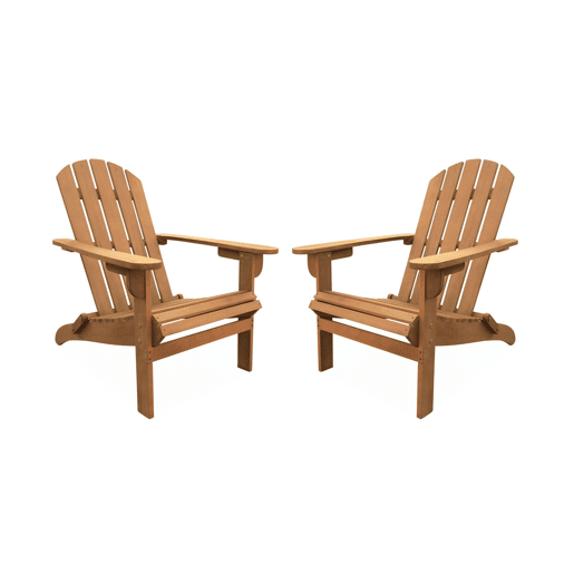 Set de 2 cadeiras de jardim de madeira de eucalipto, Adirondack Salamanca x2, Madeira, 69x88.5x90 cm