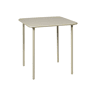 Mesa de jardim metálica de 2 lugares, Amelia 70cm, Beige, 70x70x72.5 cm