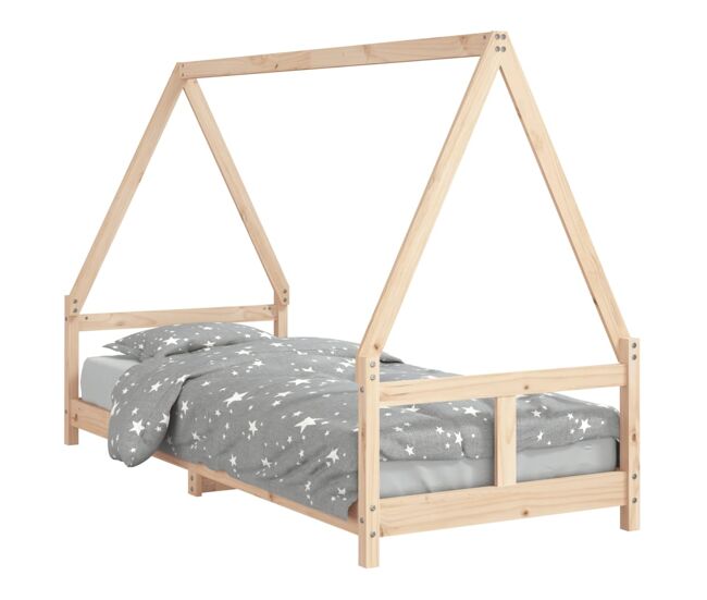 Vidaxl estructura de cama para niños madera maciza de pino 80x200 cm