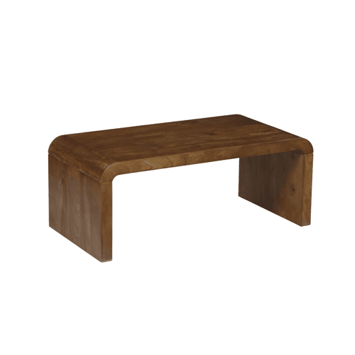 Mesa de centro retangular em acácia maciça, 100cm, Dana, Madeira de nogueira, 100x50x40 cm