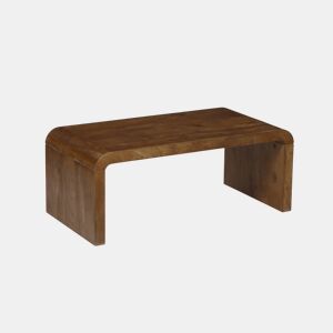 Mesa de centro retangular em acácia maciça, 100cm, Dana, Madeira de nogueira, 100x50x40 cm