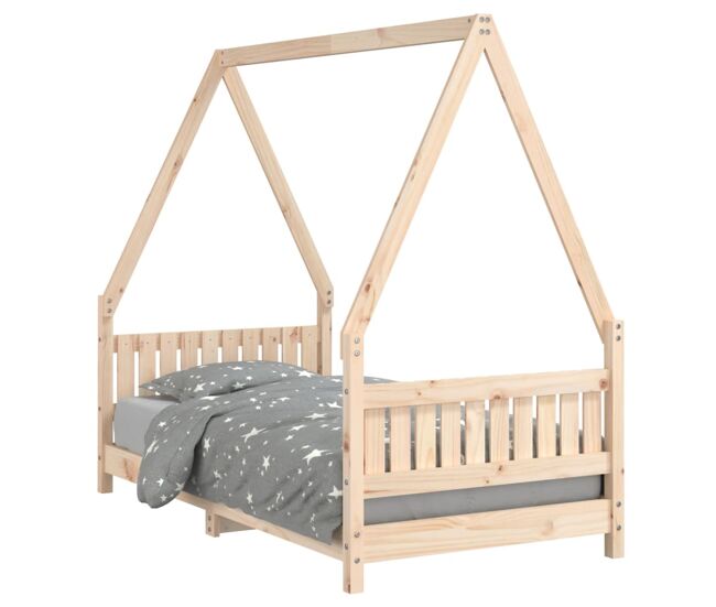 Vidaxl estructura de cama para niños madera maciza de pino 80x160 cm