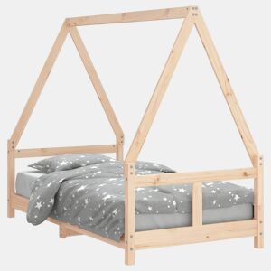 vidaXL Estrutura de cama infantil 80x160 cm pinho maciço