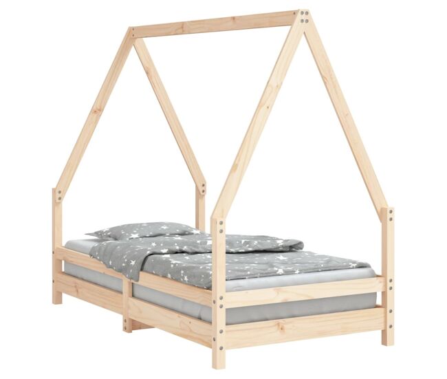 Vidaxl estructura de cama para niños madera maciza de pino 80x160 cm