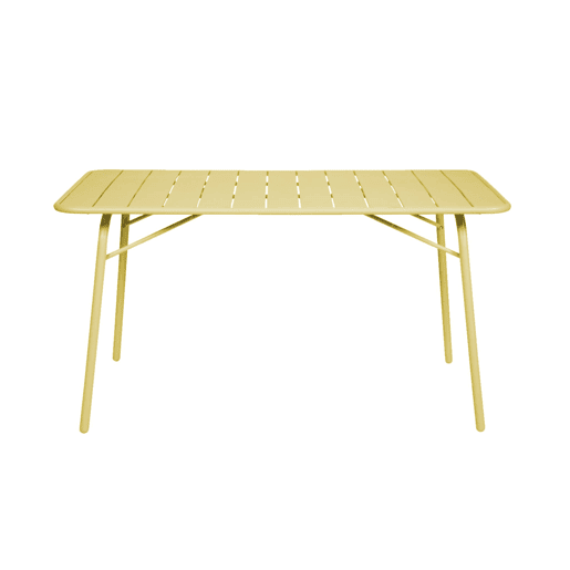 Mesa de jardim dobrável metálica, 6 lugares, Amelia 140cm, Amarelo, 141.2x80x72.5 cm Mesa de jardim dobrável metálica, 6 lugares, Amelia 140cm, Amarelo, 141.2x80x72.5 cm