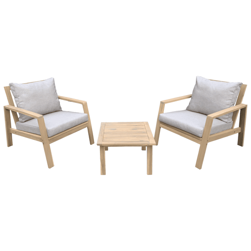 Conjunto de mobiliário de jardim Acacia 2 lugares GILI - almofadas de areia