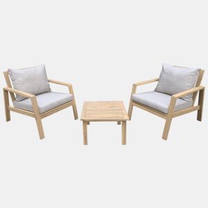 Conjunto de mobiliário de jardim Acacia 2 lugares GILI - almofadas de areia
