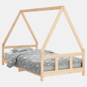 vidaXL Estrutura de cama infantil 90x190 cm madeira de pinho maciça
