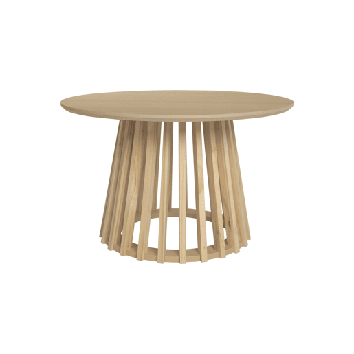 Mesa de jantar com efeito de madeira, pernas em abeto, 4 lugares, Clara, Carvalho, 120x120x75 cm