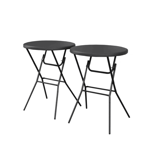 Mesa dobrável, set de 2, Gala x2, Cinza escuro, 81x81x110 cm