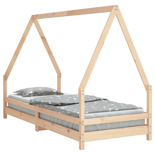 vidaXL Estrutura de cama infantil 80x200 cm madeira de pinho maciça