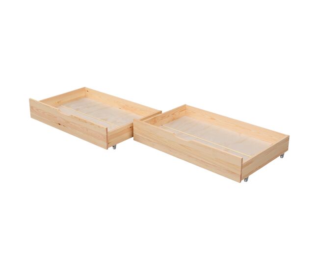 Juego de 2 cajones de madera para guardar bajo de la cama