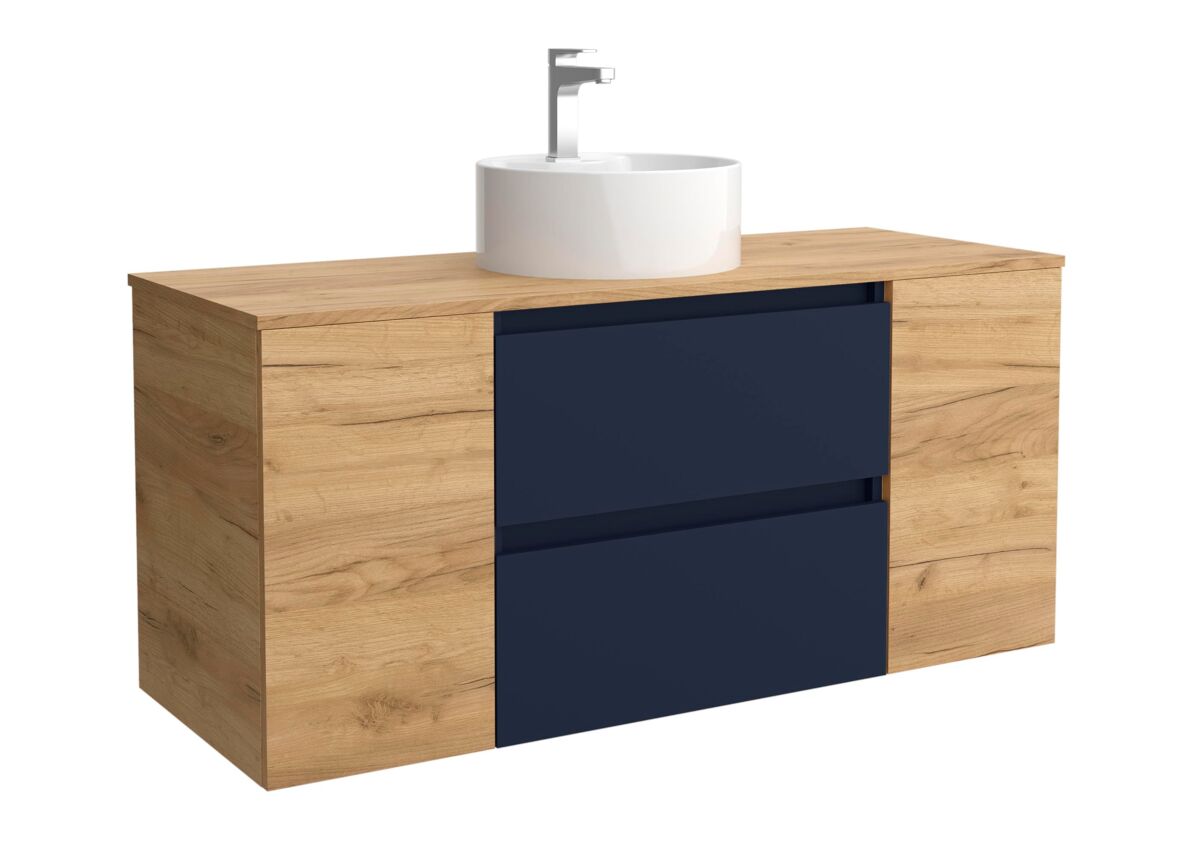 Mueble Baño BEQUIA PLUS 2caj. 2 puertas Lavabo posar 1 poza 120