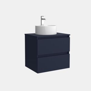 Móveis de banheiro Bequia 70cm + bancada + pia | Cor azul acetinado | 70x45x54