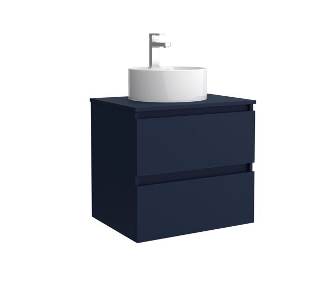 Mueble de baño bequia 70cm + encimera + lavabo posar | azul mate|70x45x54