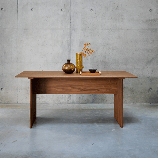 Mesa de jantar com efeito de madeira, lugares 4-6, 170cm, Faro, Madeira de nogueira, 170x80x75 cm