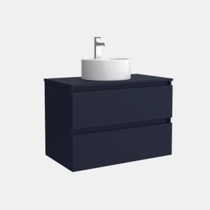 Móveis de banheiro Bequia 80cm + bancada + pia | Cor azul acetinado | 80x45x54