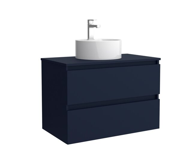 Mueble de baño bequia 80cm + encimera + lavabo posar | azul mate|80x45x54