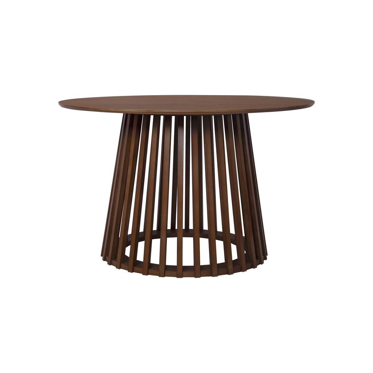 mesa de comedor con efecto madera patas de abeto 4 plazas clara 120x120x75 cm