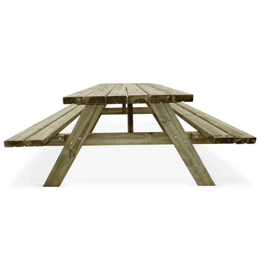 Mesa de piquenique madeira de pinho + 2 bancos, Panchina, Madeira, 177x155x70 cm