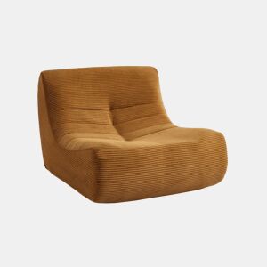 Módulo de sofá modular em tecido veludo cotelê, 1 lugar, Sokol veludo cotelê, Mostarda, 91x105x72 cm
