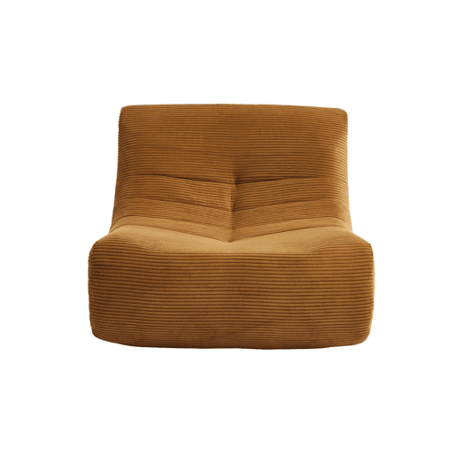 Módulo de sofá modular em tecido veludo cotelê, 1 lugar, Sokol veludo cotelê, Mostarda, 91x105x72 cm