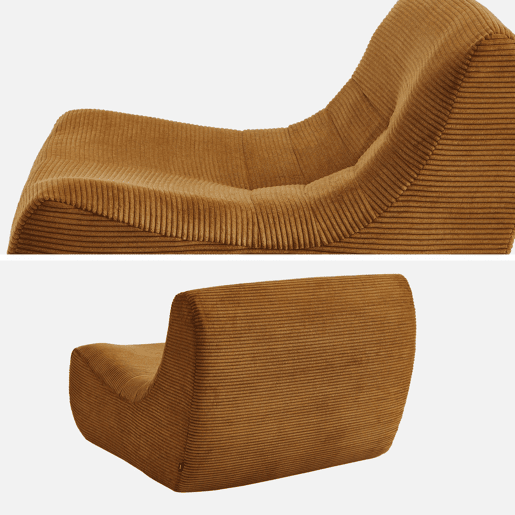 Módulo de sofá modular em tecido veludo cotelê, 1 lugar, Sokol veludo cotelê, Mostarda, 91x105x72 cm