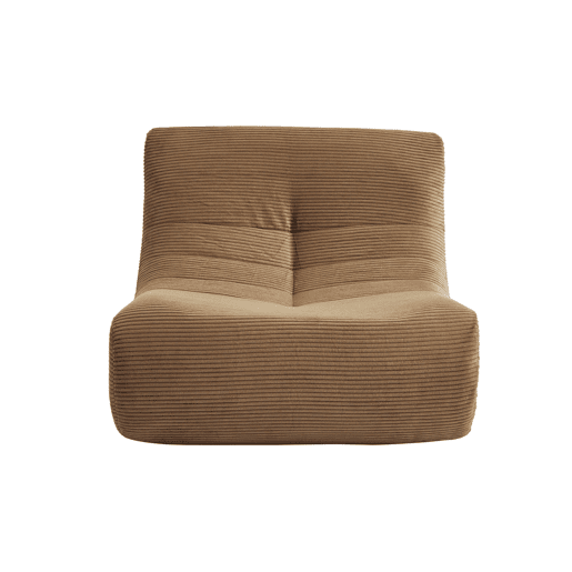 Módulo de sofá modular em tecido veludo cotelê, 1 lugar, Sokol veludo cotelê, Taupe, 91x105x72 cm