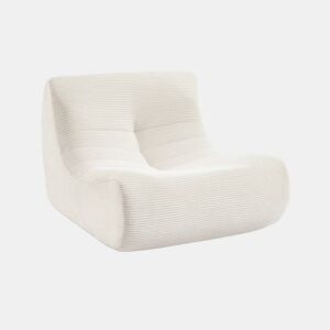 Módulo de sofá modular em tecido veludo cotelê, 1 lugar, Sokol veludo cotelê, Creme, 91x105x72 cm