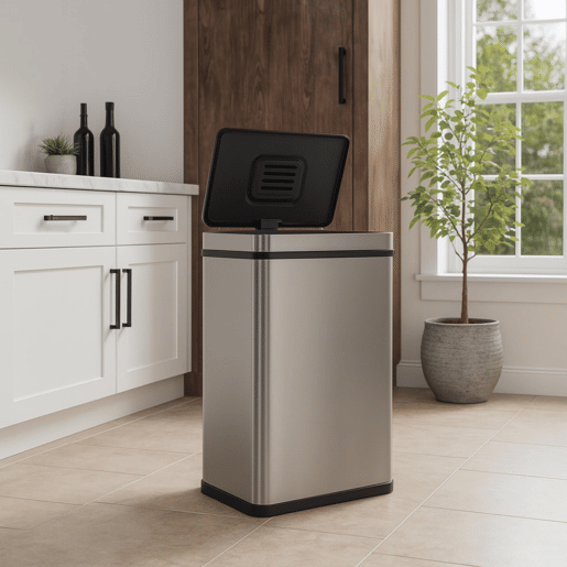 Lixeira com sensor automático Well Home e filtro de odores