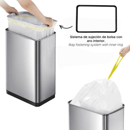 Lixeira com sensor automático Well Home e filtro de odores Lixeira com sensor automático Well Home e filtro de odores