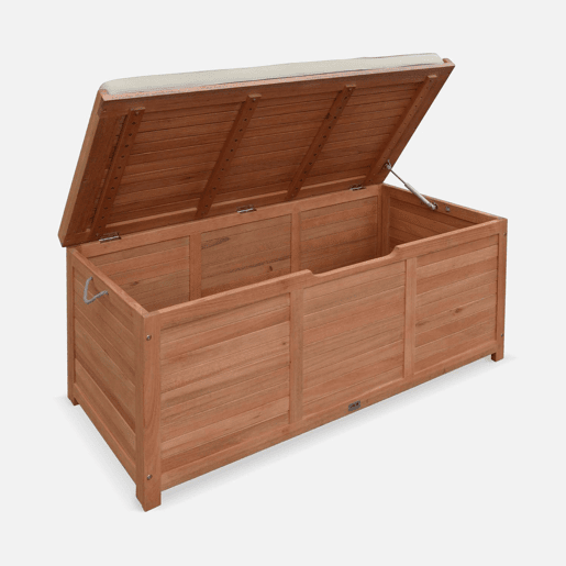 Caixa de jardim em madeira com macacos, 200L, Caja, Madeira, 125x60x96 cm