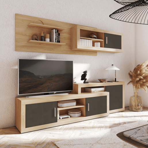 Unidade base Nuka 1 porta Cambria - Grafite 130 x 60 x 29,7 cm Unidade base Nuka 1 porta Cambria - Grafite 130 x 60 x 29,7 cm