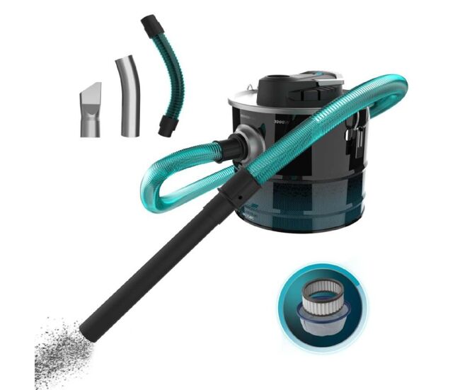 Cecotec aspirador de cenizas de 15l conga ash 3000 home. 1000w de potencia, poder de succión 15 kpa