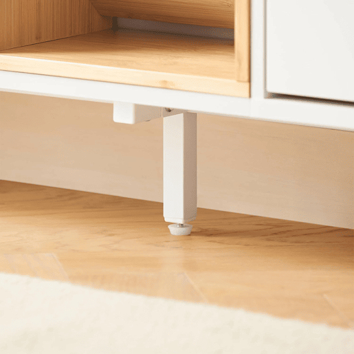 Sapateira com 4 abas Armário de arrumação com 4 portas e 3 compartimentos abertos Branco L126xP19xH85cm FSR183-WN SoBuy PT
