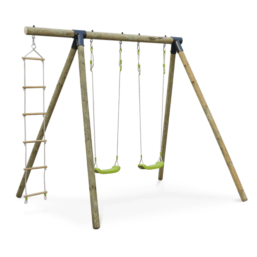 Parque infantil balanços, escala de corda, Mistral, Verde, 281x197x228 cm
