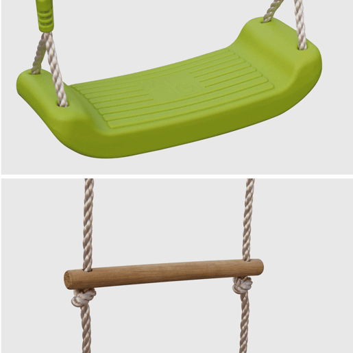 Parque infantil balanços, escala de corda, Mistral, Verde, 281x197x228 cm