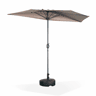 Meio guarda-chuva para varanda 2,5m, Calvi, Taupe, 250x250x228 cm