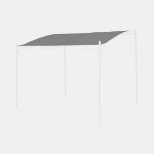 Cobertura de telhado para pérgola, Brestum 3x2.5m, Cobertura de telhado para pérgola, Cinza, 250x300x300 cm